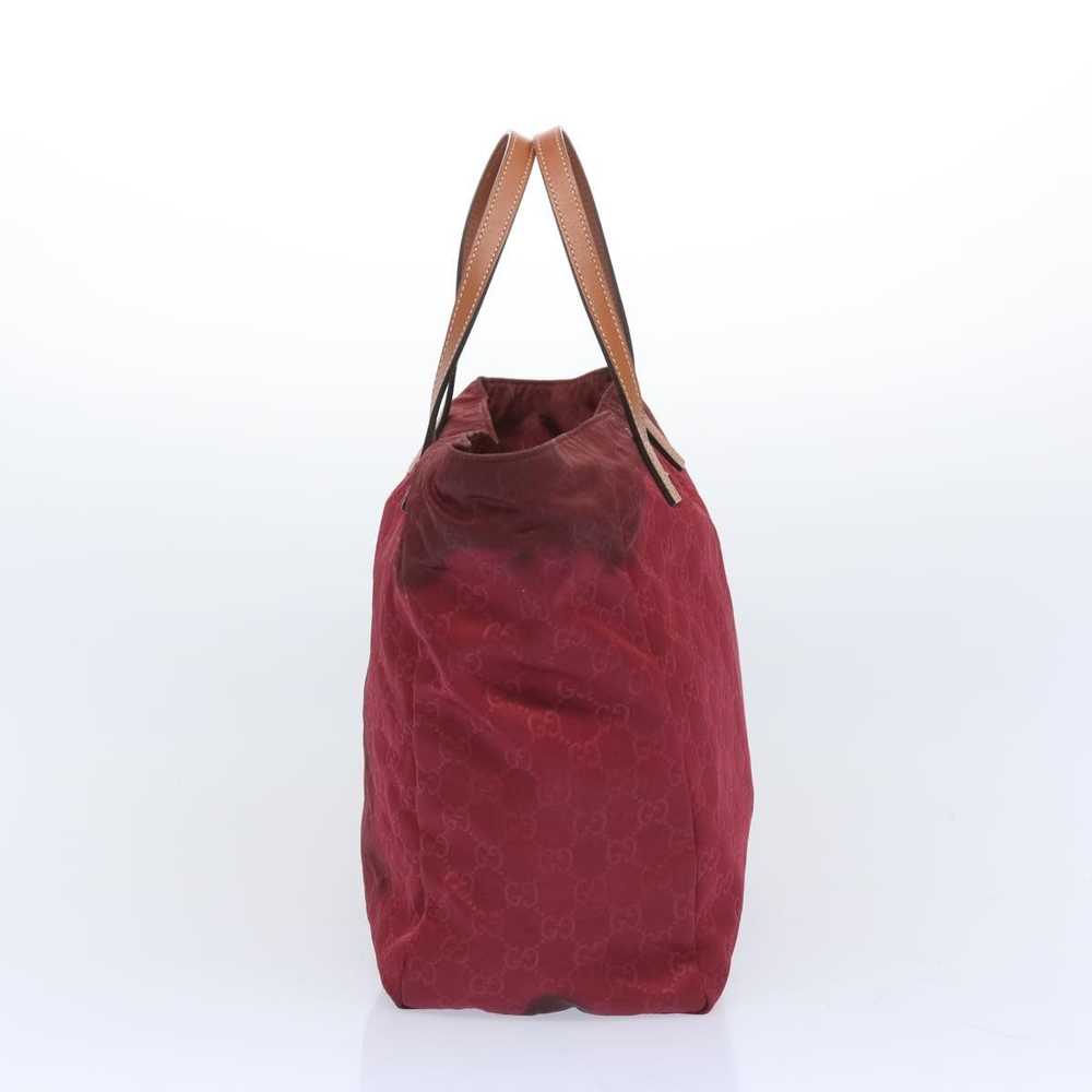 Gucci GUCCI GG Canvas Tote Bag Nylon Red Auth 653… - image 4