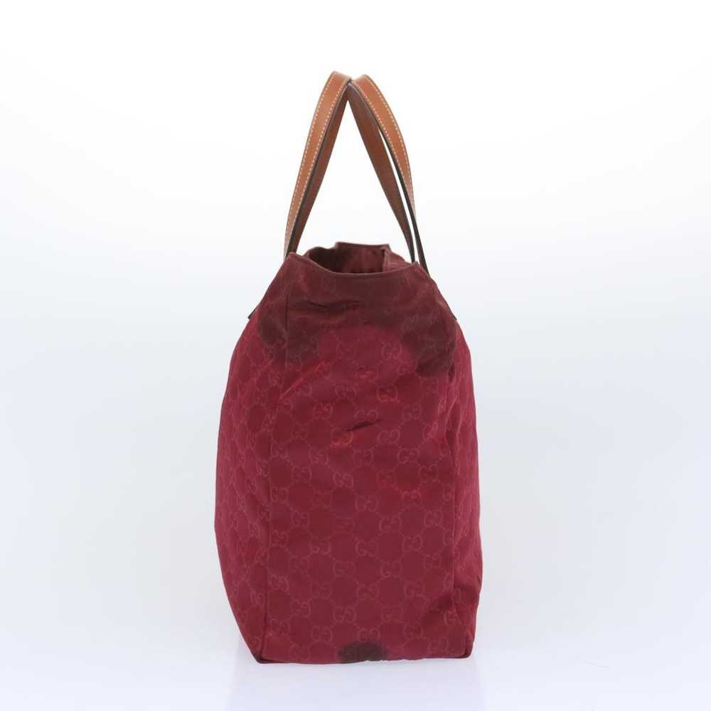Gucci GUCCI GG Canvas Tote Bag Nylon Red Auth 653… - image 5