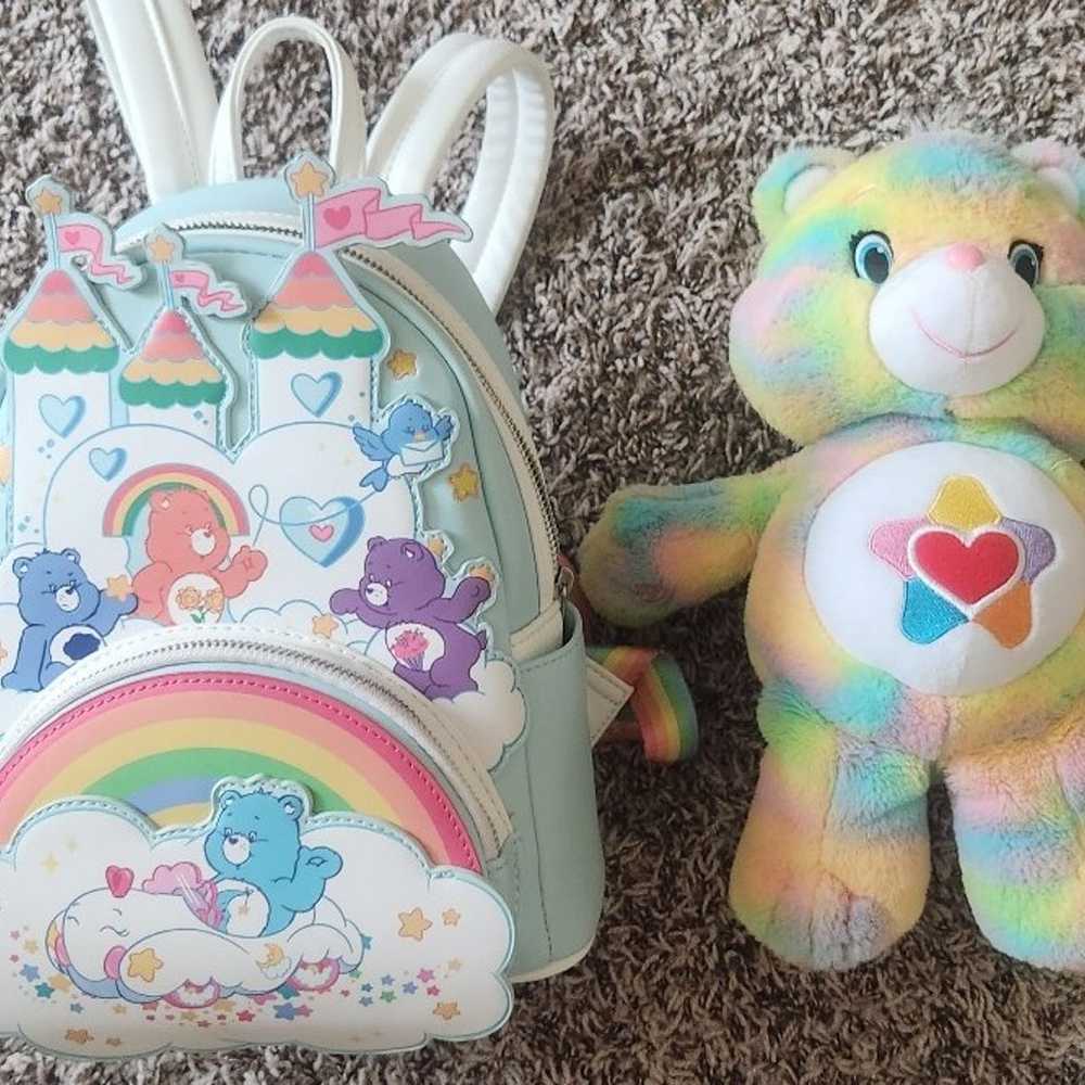 Loungefly Care Bears backpack with plush - image 1