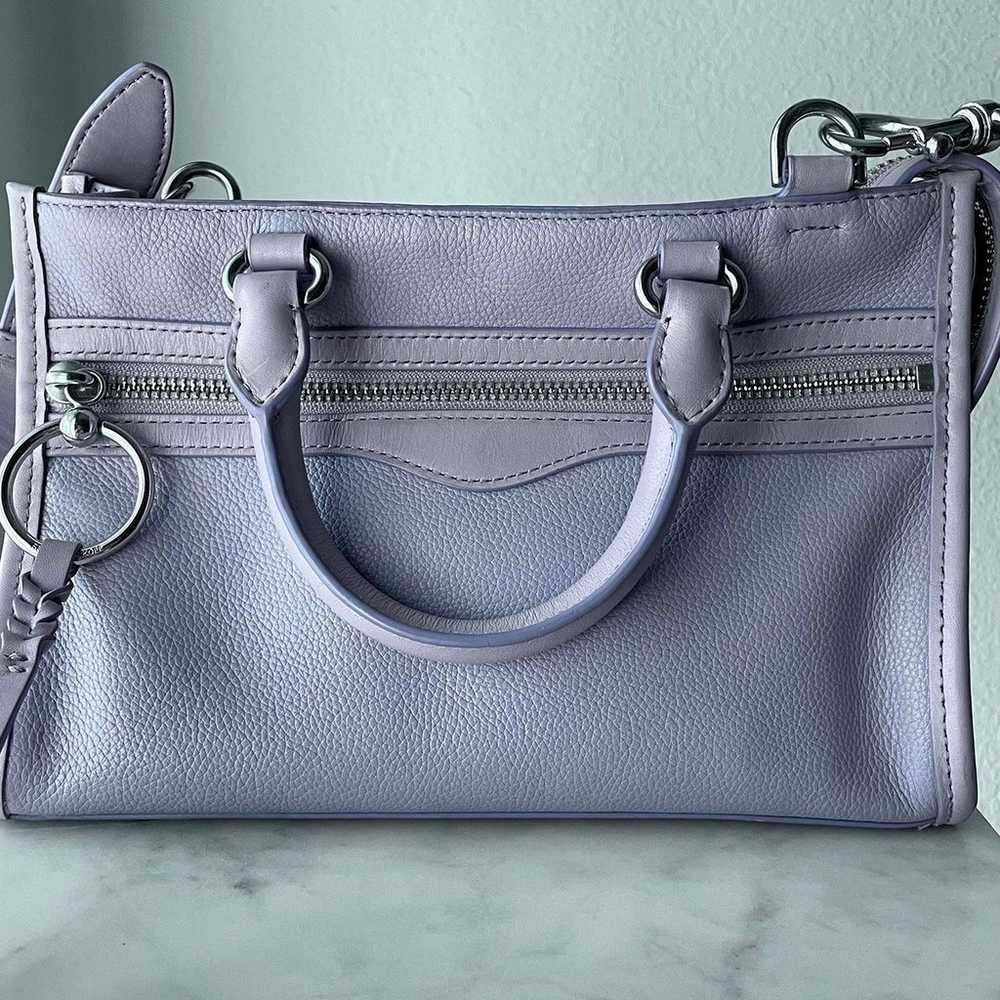 Rebecca Minkoff Leather Crossbody Handbag Lavendar - image 4