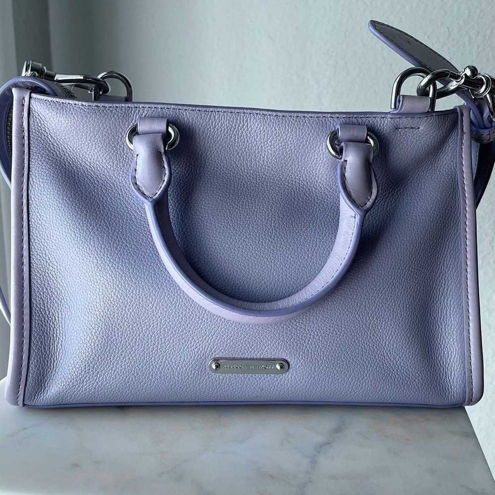 Rebecca Minkoff Leather Crossbody Handbag Lavendar - image 5
