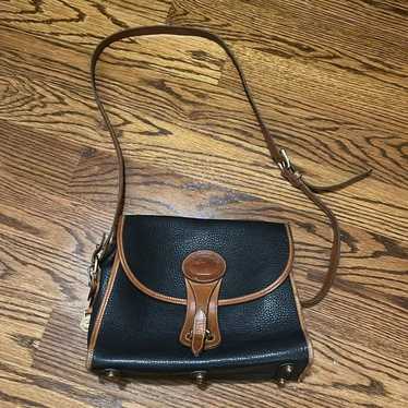 Dooney & Bourke Navy Blue Vintage Leather Shoulde… - image 1