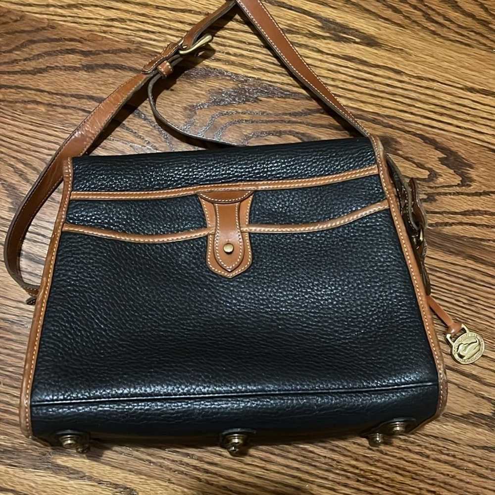 Dooney & Bourke Navy Blue Vintage Leather Shoulde… - image 3