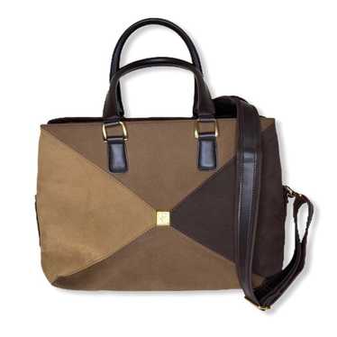 DVF tri-tone brown large overnight bag
