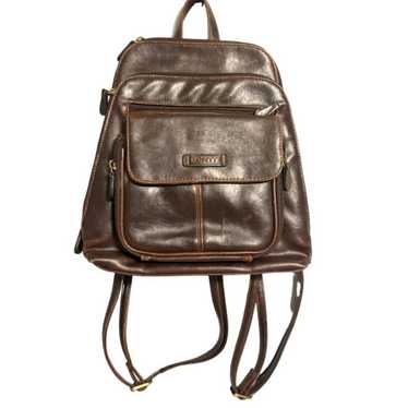 Vintage Rosetti Brown Leather Small Backpack