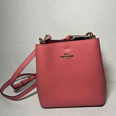 Coach Small Town Bucket Bag Pink Leather Purse
