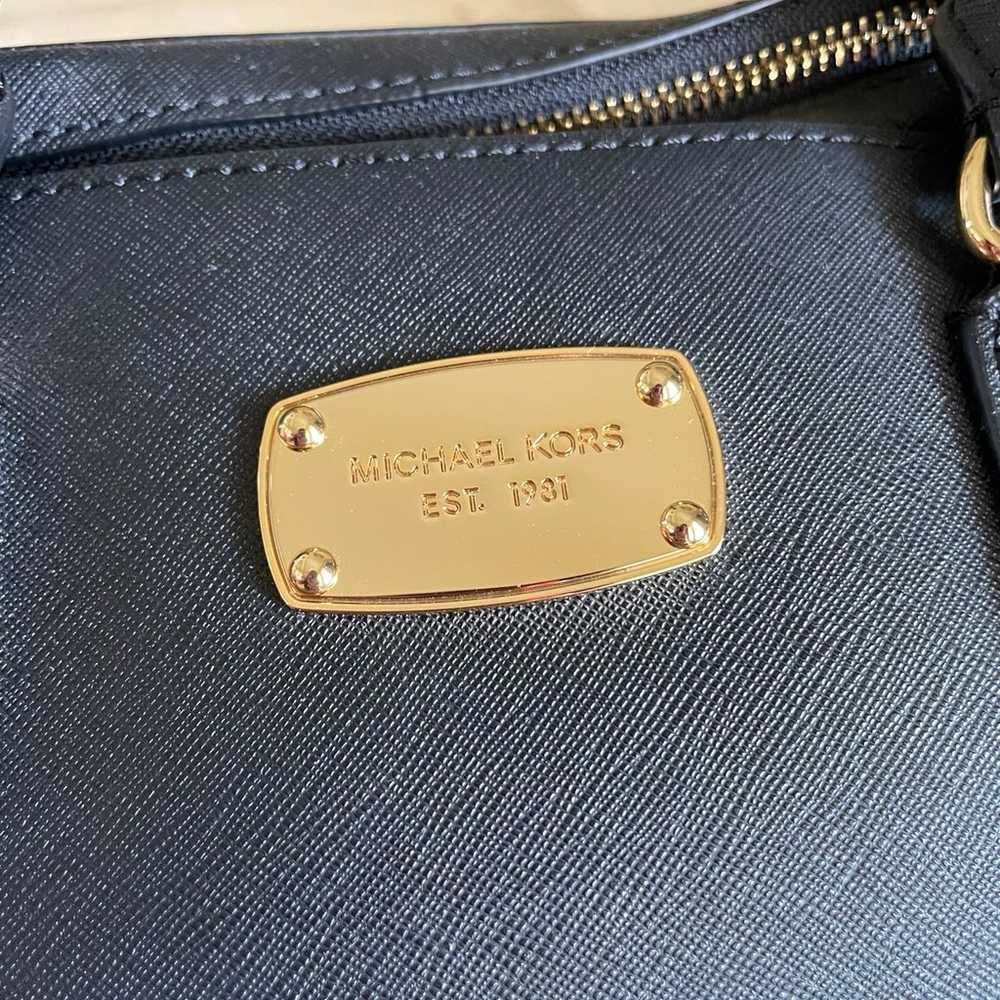 Michael Kors black purse bag gold hardware - image 3