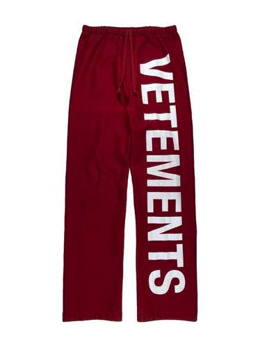 Vetements AW18 Vetements Big Logo Sweatpants Red