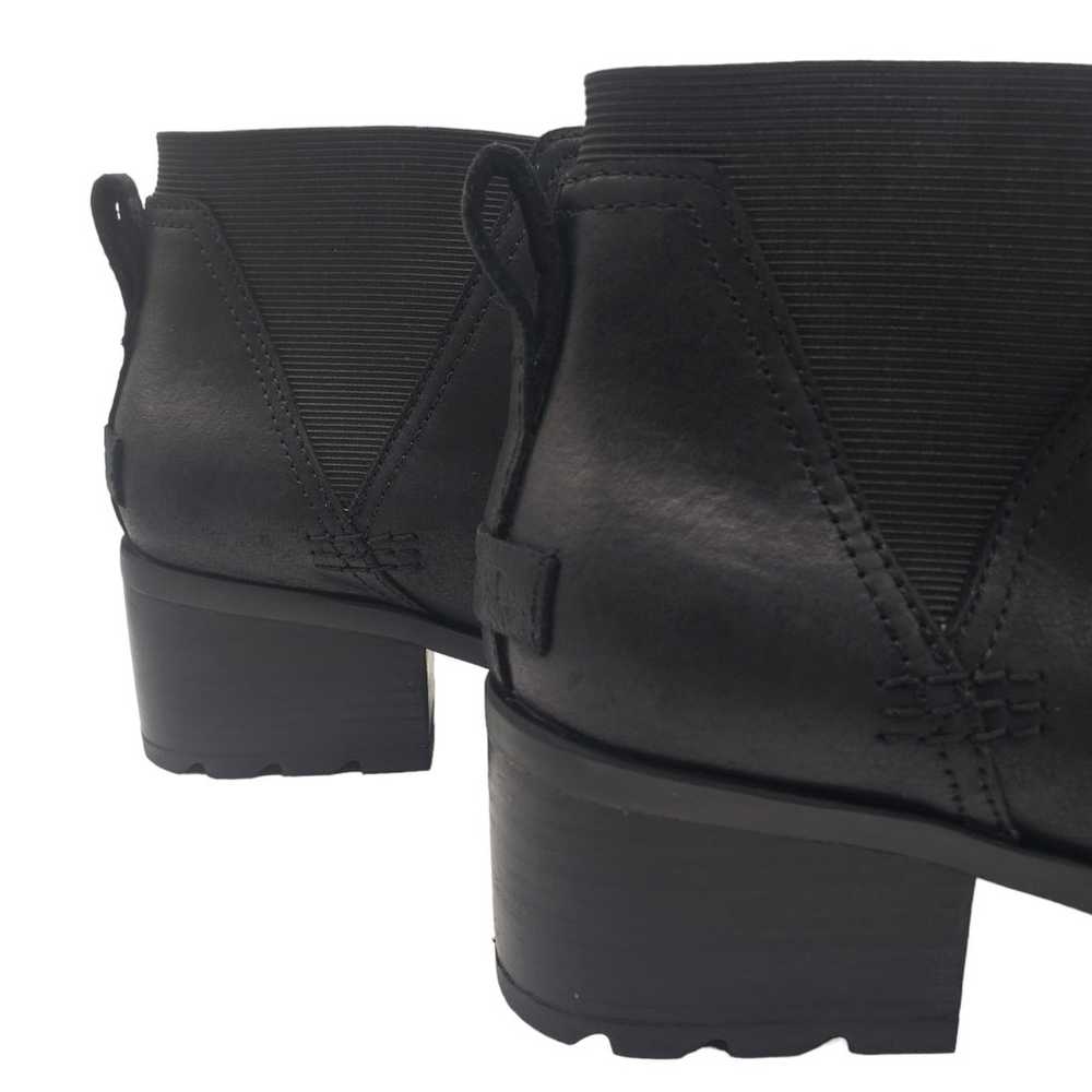 SOREL 'Cate' Womens Black Leather Elastic Sided C… - image 2