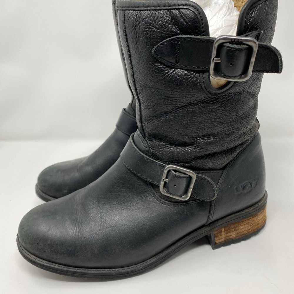 UGG Chaney Womens Size 8  Black Leather Ankle Boot - image 2