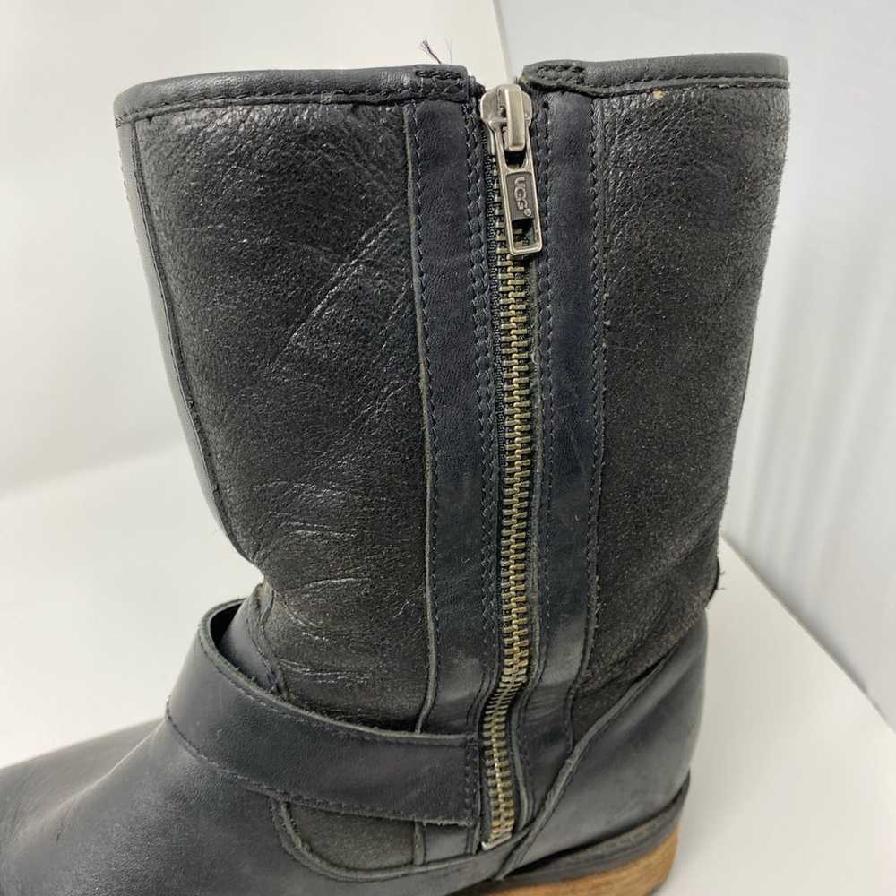 UGG Chaney Womens Size 8  Black Leather Ankle Boot - image 7