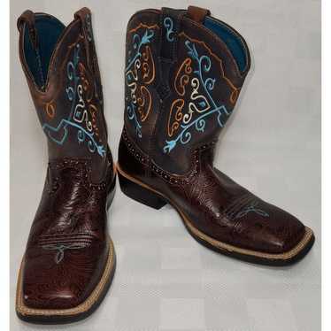 ARIAT Fatbaby Womens Size 7.5 Boots Turquoise Bro… - image 1