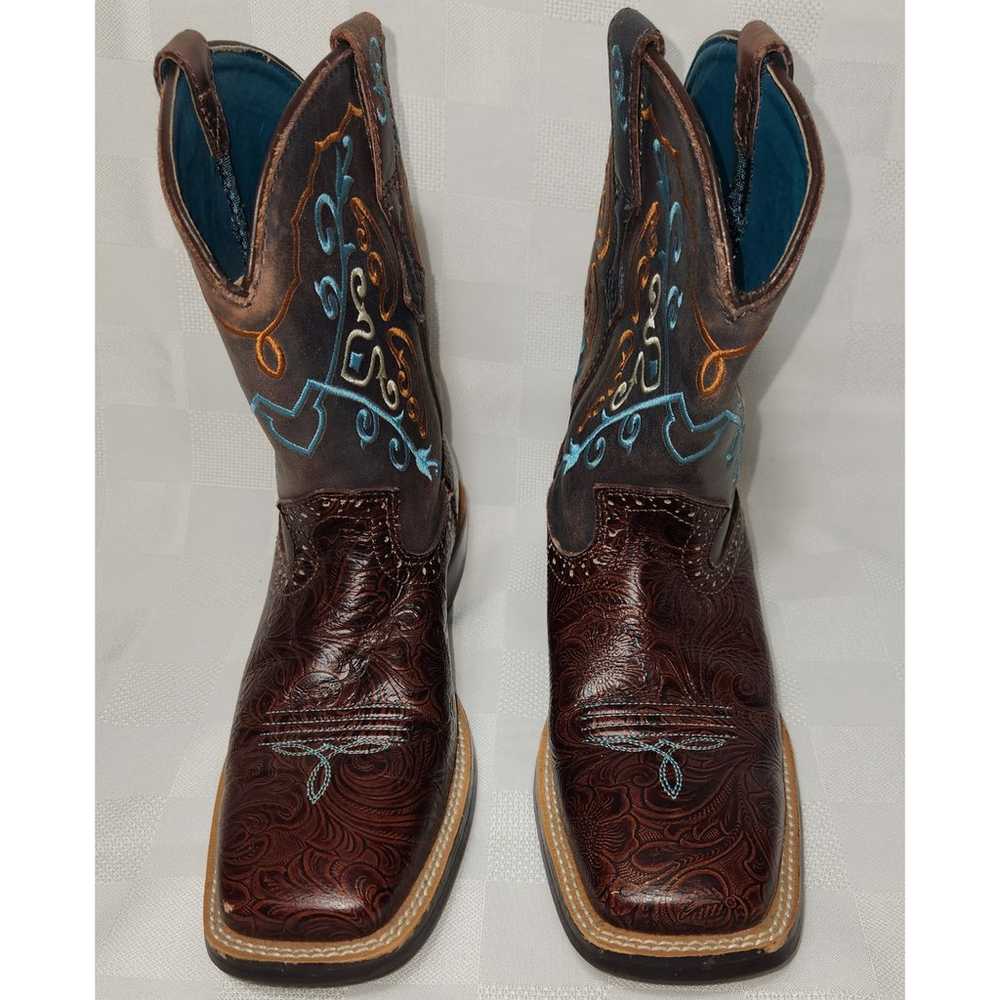 ARIAT Fatbaby Womens Size 7.5 Boots Turquoise Bro… - image 3