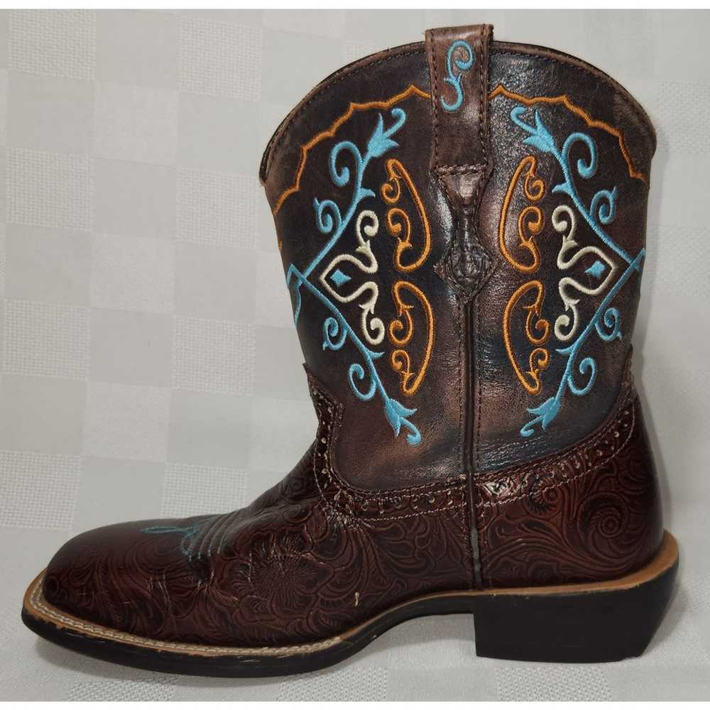 ARIAT Fatbaby Womens Size 7.5 Boots Turquoise Bro… - image 5