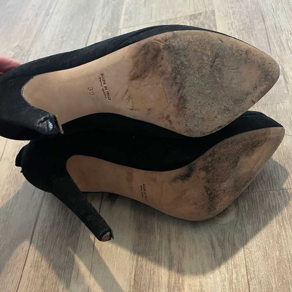 Katia Lombardo Black Suede Heeled Ankle Boots - image 10