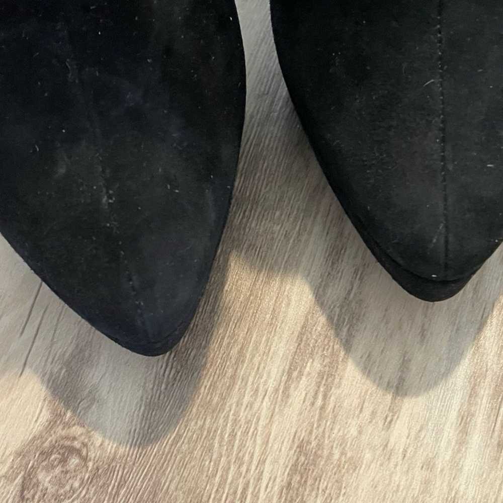 Katia Lombardo Black Suede Heeled Ankle Boots - image 6