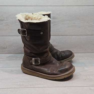 Ugg Australia Women 5678 Leather Sheepskin Boots s