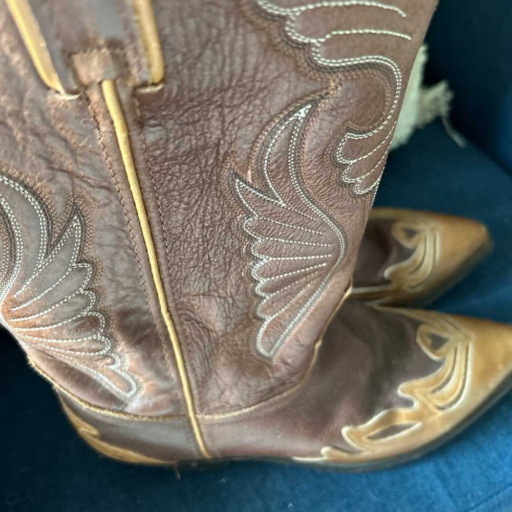Brown two toned, laredo cowgirl, boots, size 9,  … - image 10