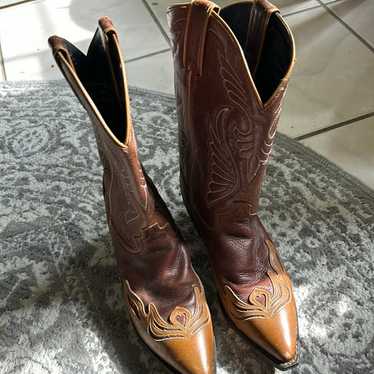 Brown two toned, laredo cowgirl, boots, size 9,  … - image 1