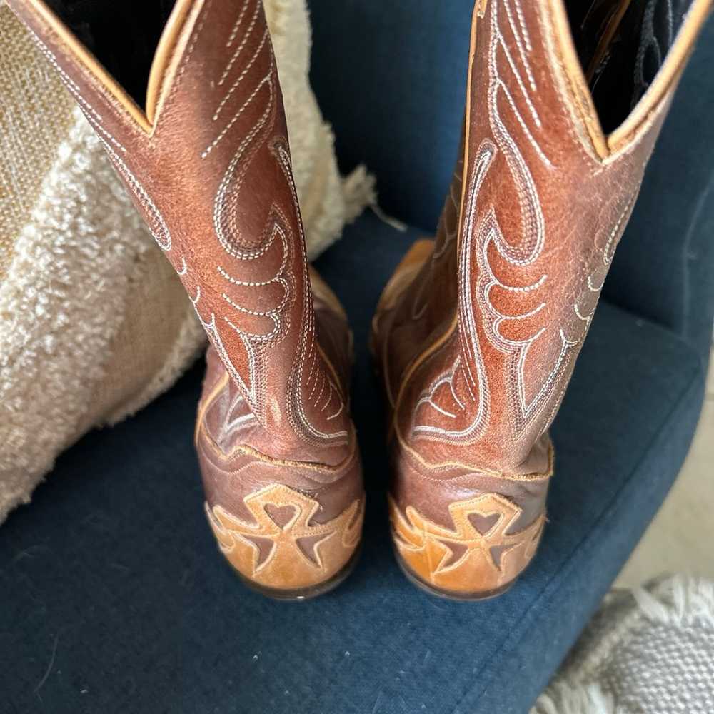 Brown two toned, laredo cowgirl, boots, size 9,  … - image 2