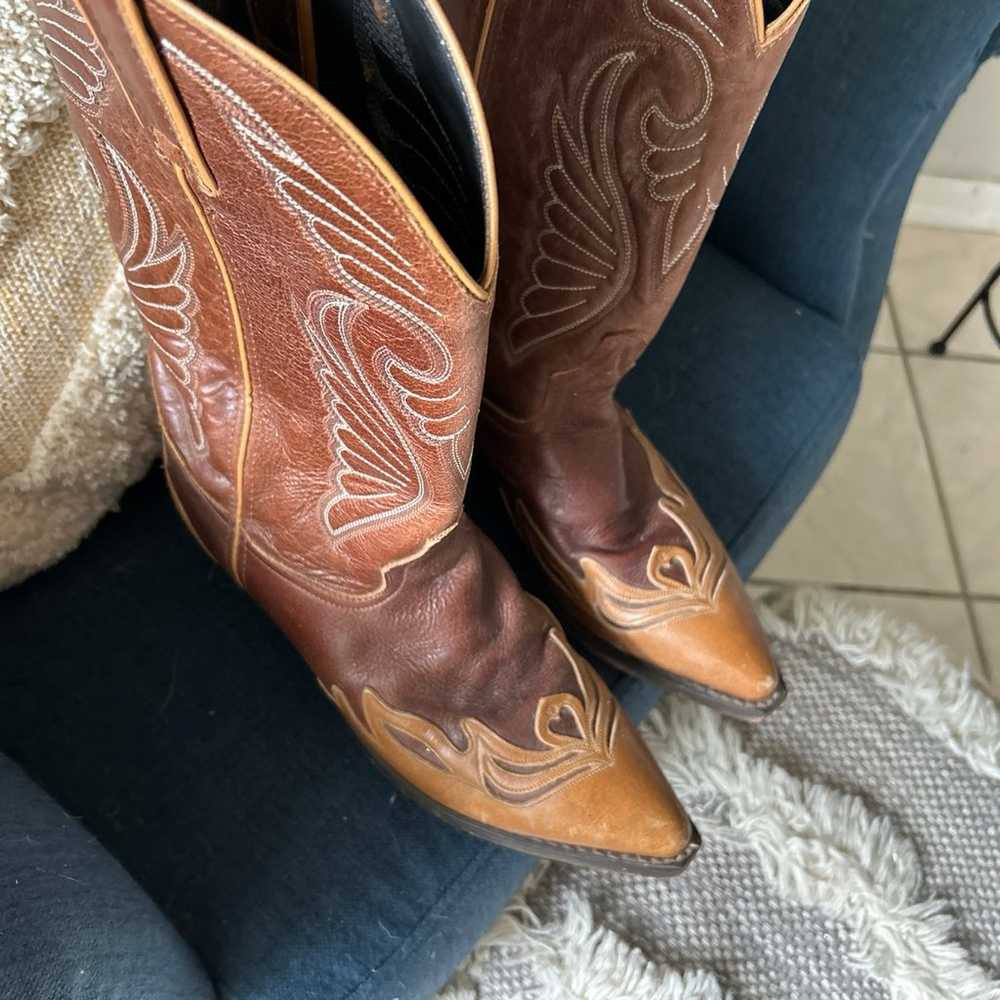 Brown two toned, laredo cowgirl, boots, size 9,  … - image 8