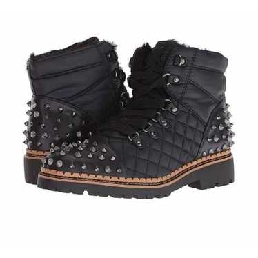 Sam Edelman Bren quilted studded black nylon boots