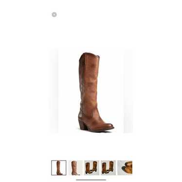 FRYE Jackie Button Leather Tall Western Boots