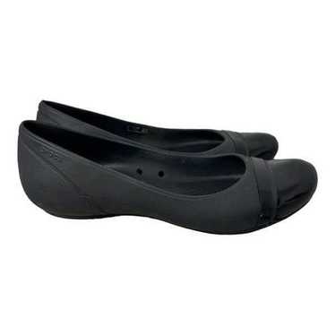 Crocs Cap-Toe Ballet Flata Black Women's size 10