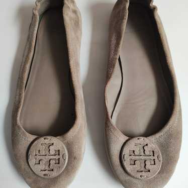 Tory Burch Minnie Suede Leather Travel Ballet Flat