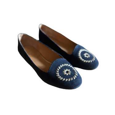 Jack Rogers Navy Blue Rebecca Suede Flats Size 8.5
