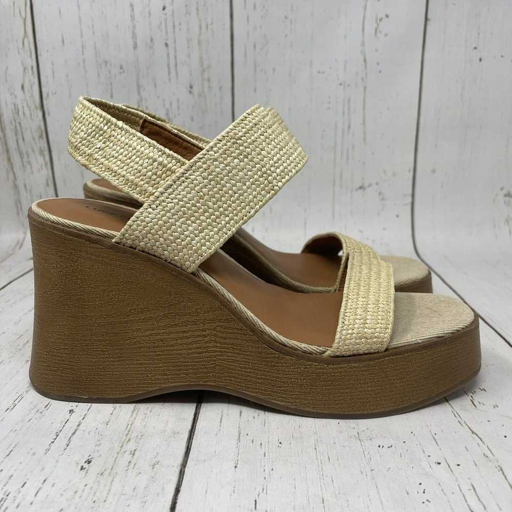 Lucky Brand Delukah Sandals Womens 10 Tan Platfor… - image 6