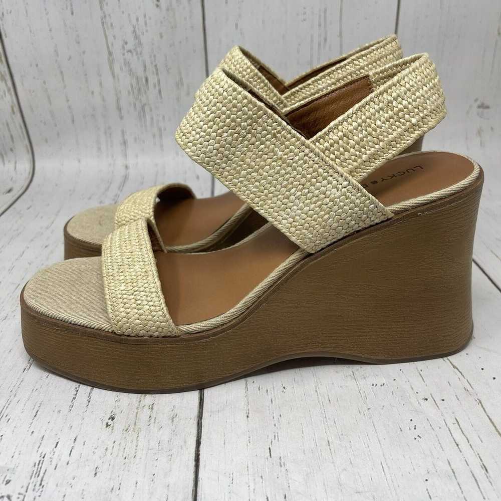 Lucky Brand Delukah Sandals Womens 10 Tan Platfor… - image 8