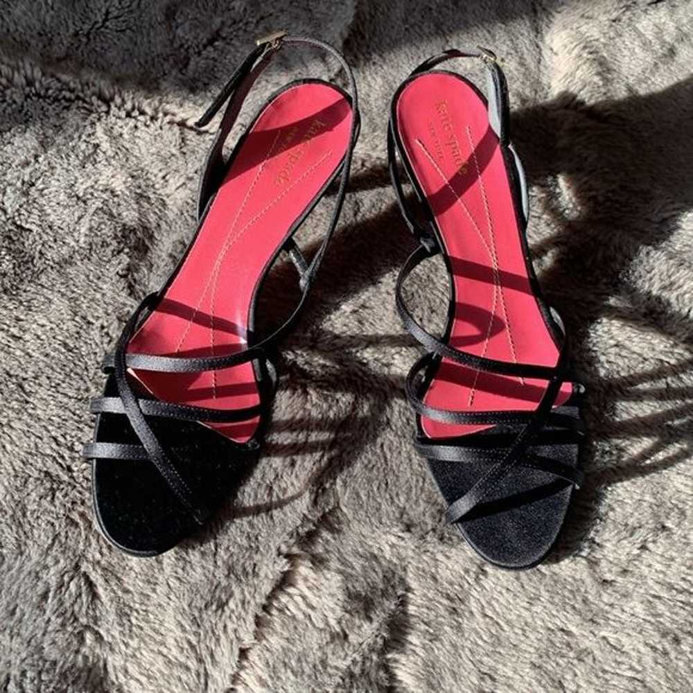 Gorgeous Kate Spade Black Satin Strappy Heels 10 - image 11