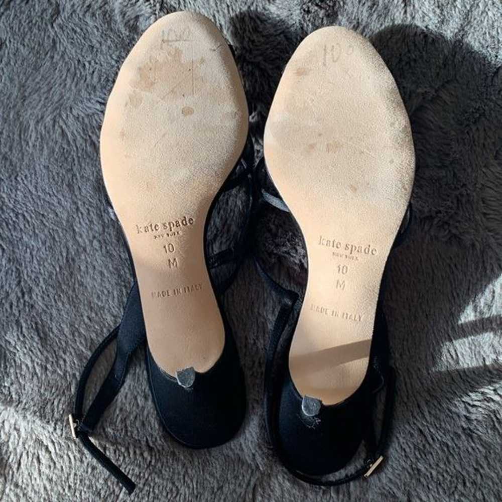 Gorgeous Kate Spade Black Satin Strappy Heels 10 - image 2
