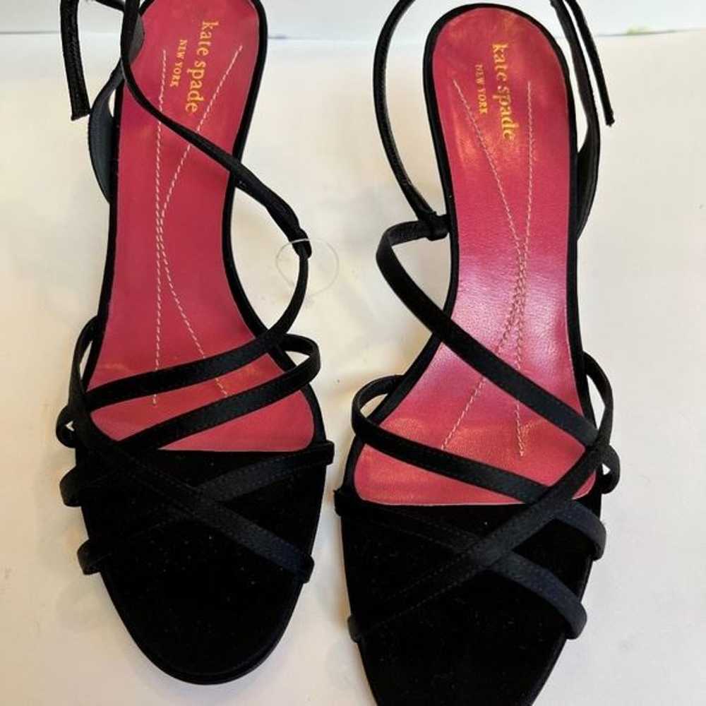 Gorgeous Kate Spade Black Satin Strappy Heels 10 - image 7
