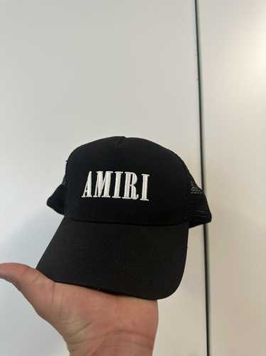 Amiri Amiri Black Trucker Hat Logo