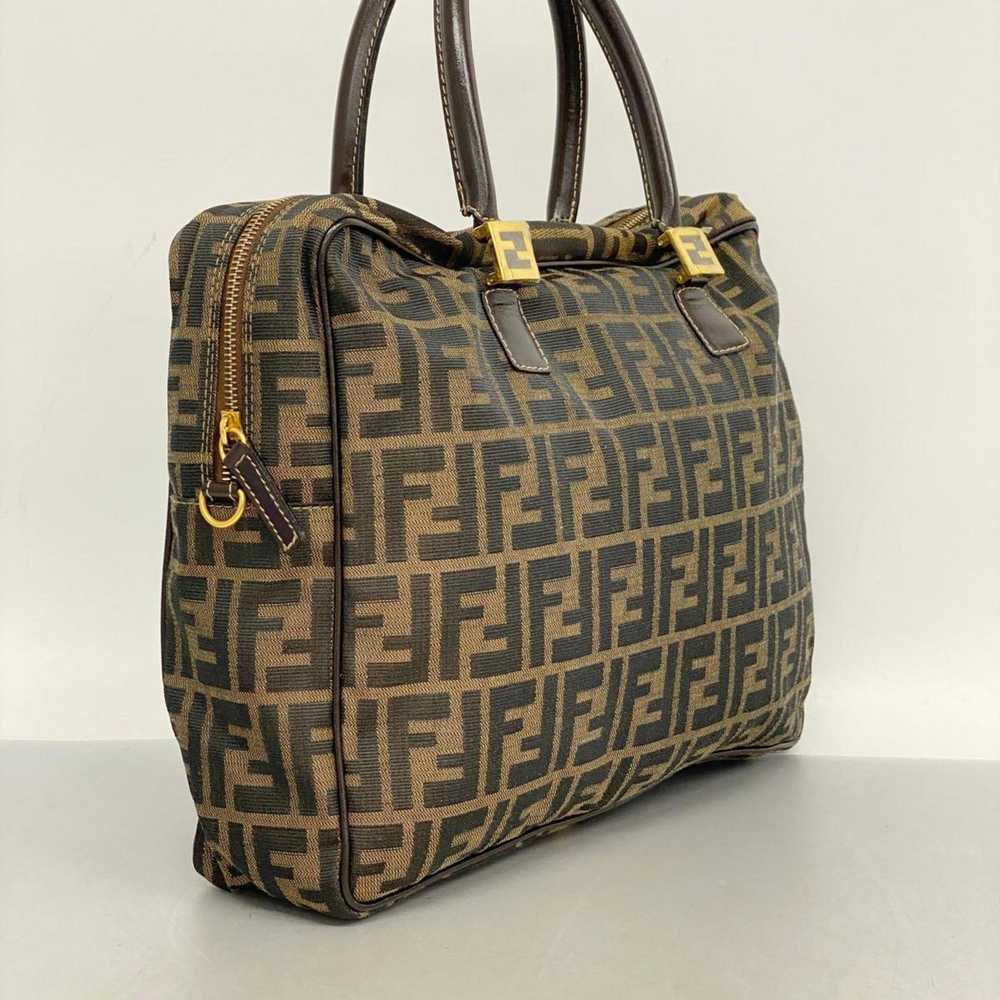 Fendi Fendi handbag Zucca nylon canvas khaki ladi… - image 2