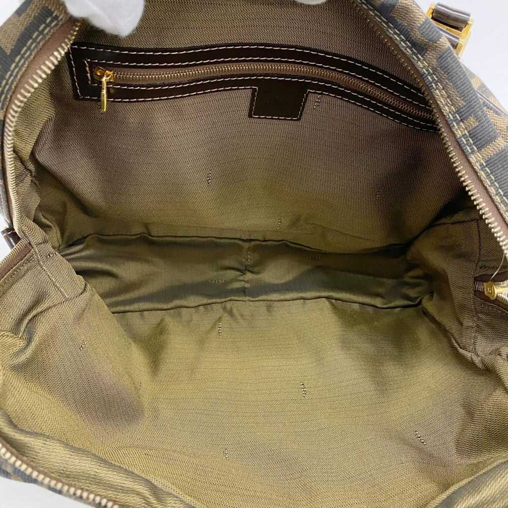 Fendi Fendi handbag Zucca nylon canvas khaki ladi… - image 4