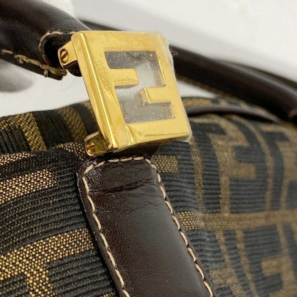 Fendi Fendi handbag Zucca nylon canvas khaki ladi… - image 6