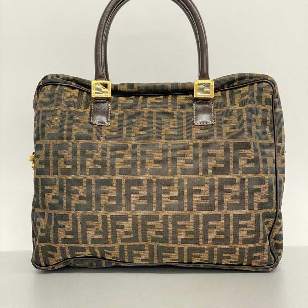 Fendi Fendi handbag Zucca nylon canvas khaki ladi… - image 8