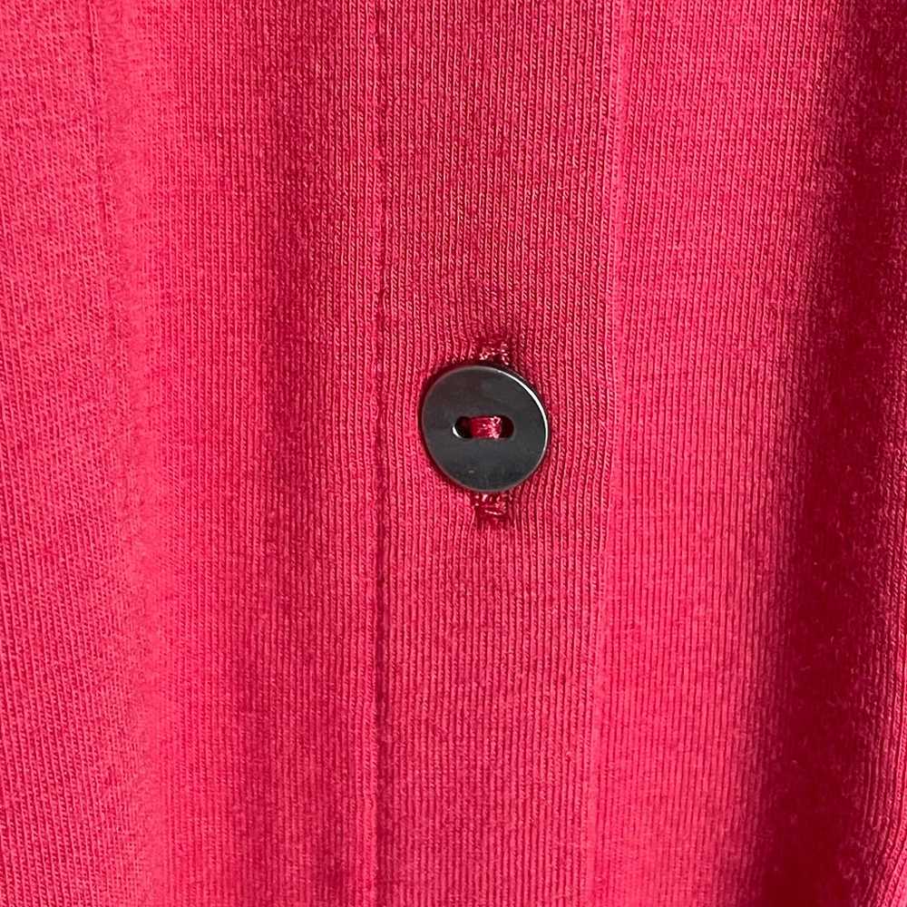 J. Jill Red Button Up Collared Shirt Dress Pocket… - image 4