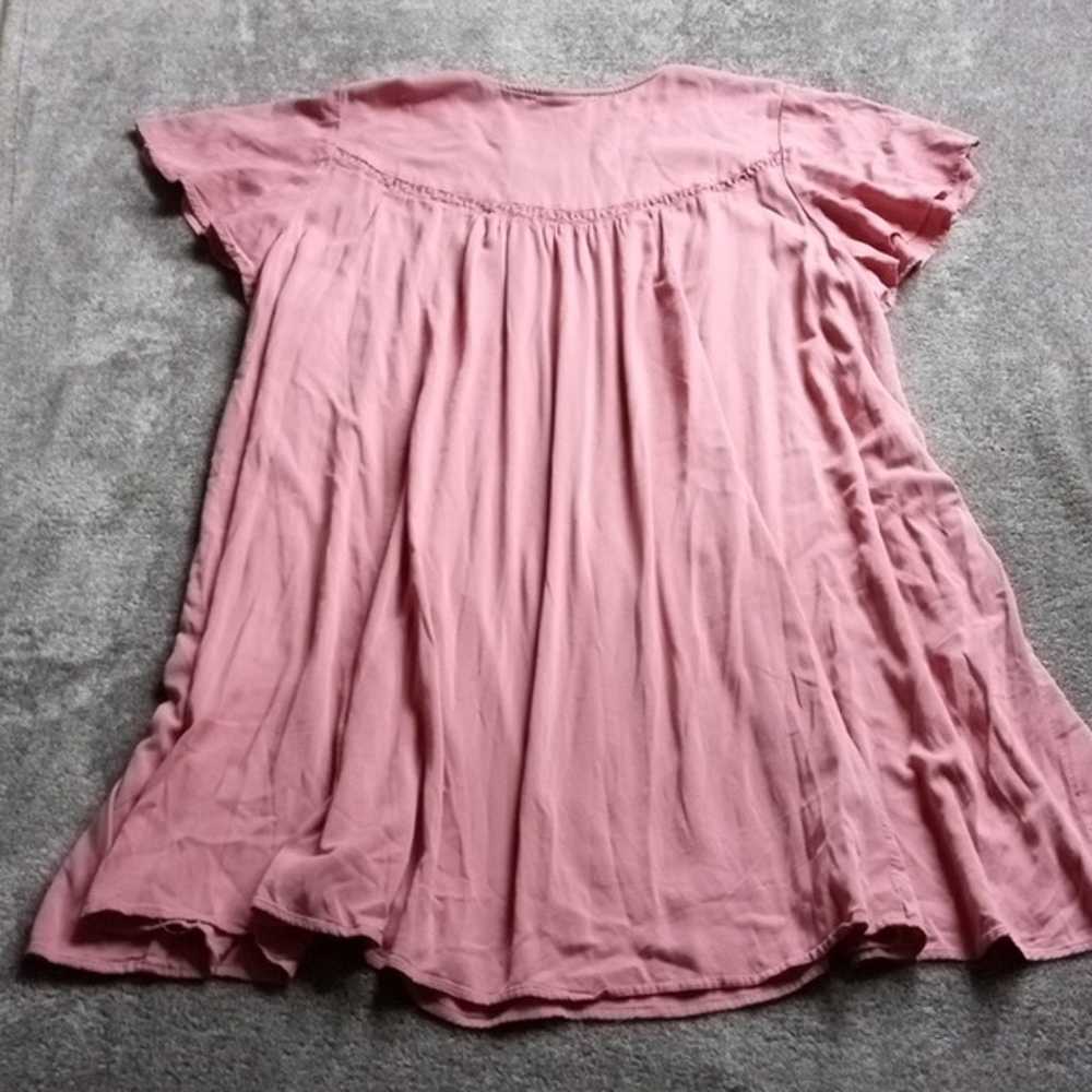 Torrid Rose Challis Flutter Sleeve Dress with emb… - image 9