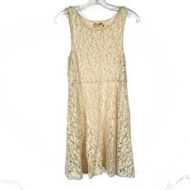 Free People Sheer Lace Fit Flare Dress