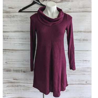Fortune + Ivy Maroon Cowl Sweater Dress