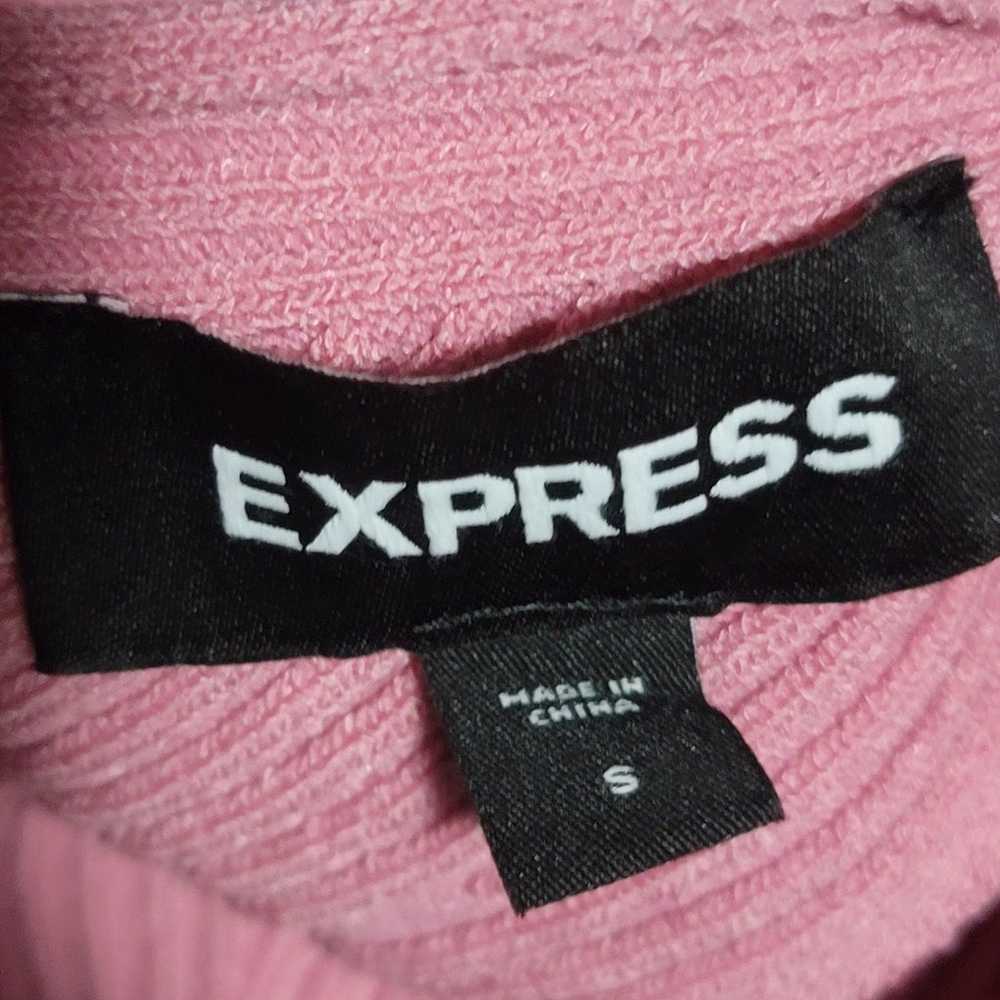 Express Sweater Dress Women Small Pink Sleeveless… - image 3
