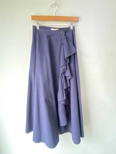 Tome Navy Ruffle Maxi Skirt