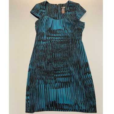 Bisou Bisou blue and black dress size 14