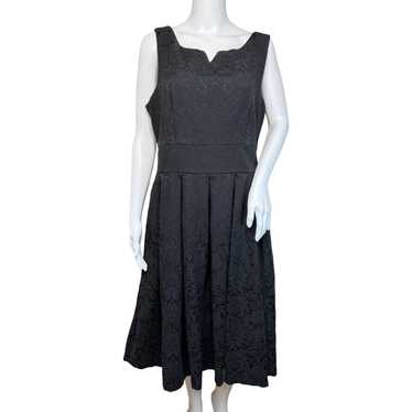 Lindy Bop Dress Womens 12 Black Marianne Fit Flare