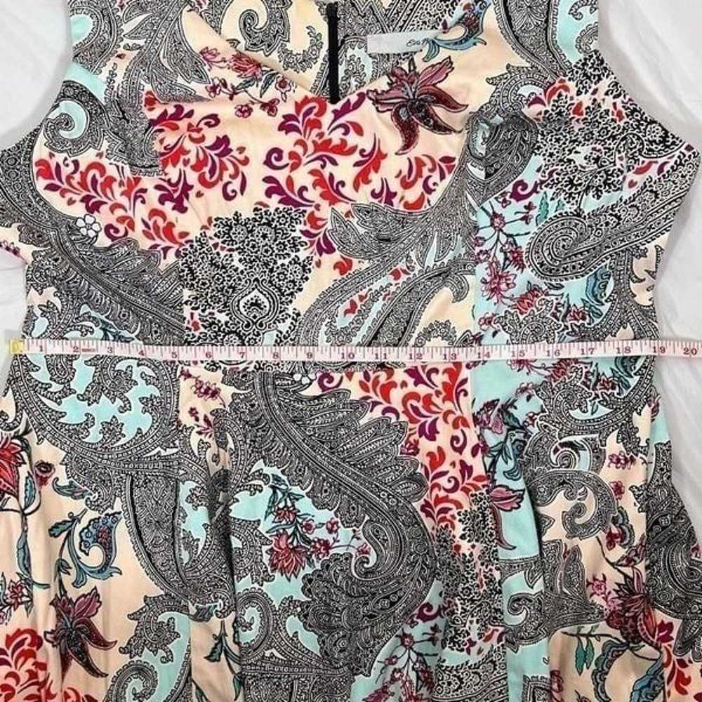 Eva Rose Floral Paisley Fit & Flair Dress (No siz… - image 12