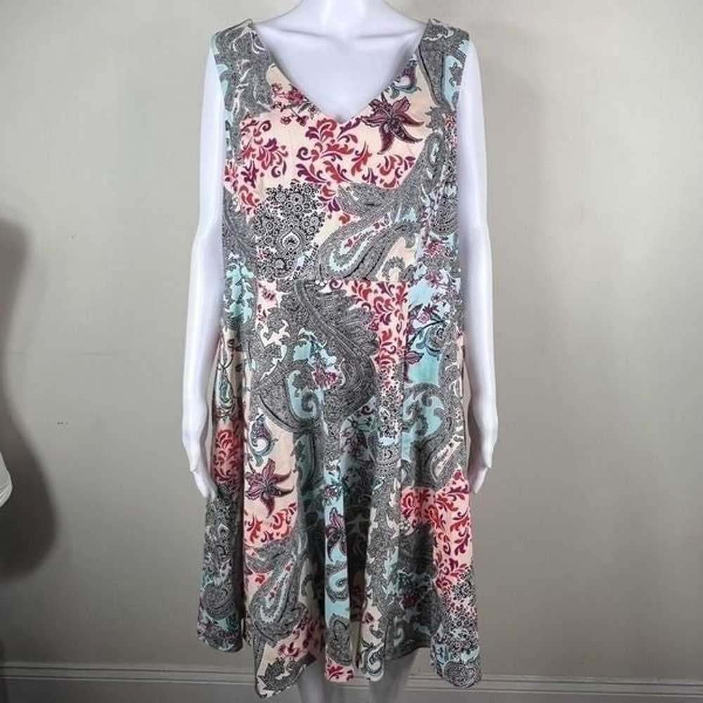 Eva Rose Floral Paisley Fit & Flair Dress (No siz… - image 1
